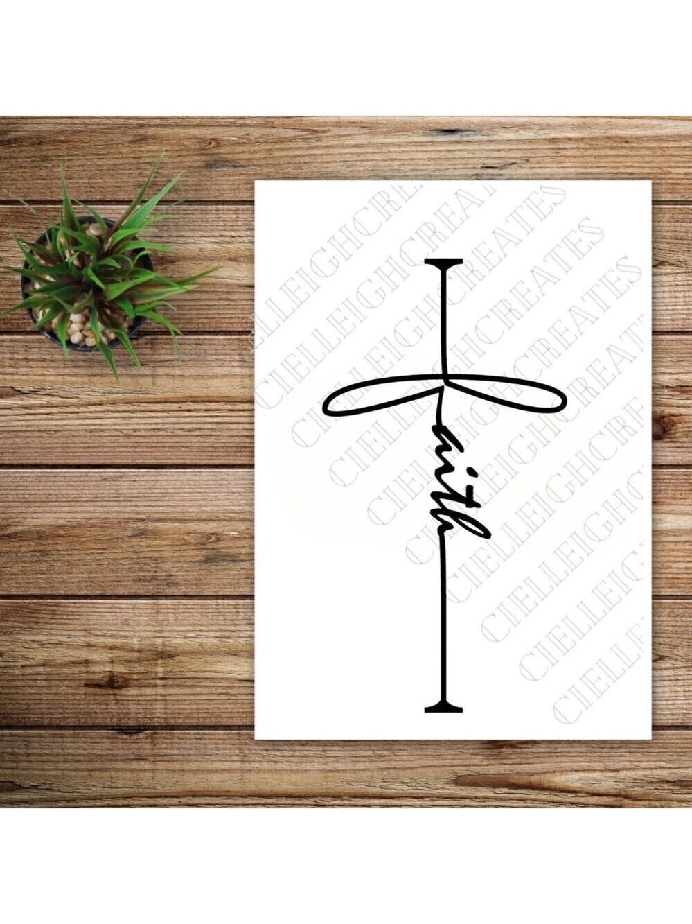 *2 for $20* Faith Cross vinyl decal Sticker Handcrafted
